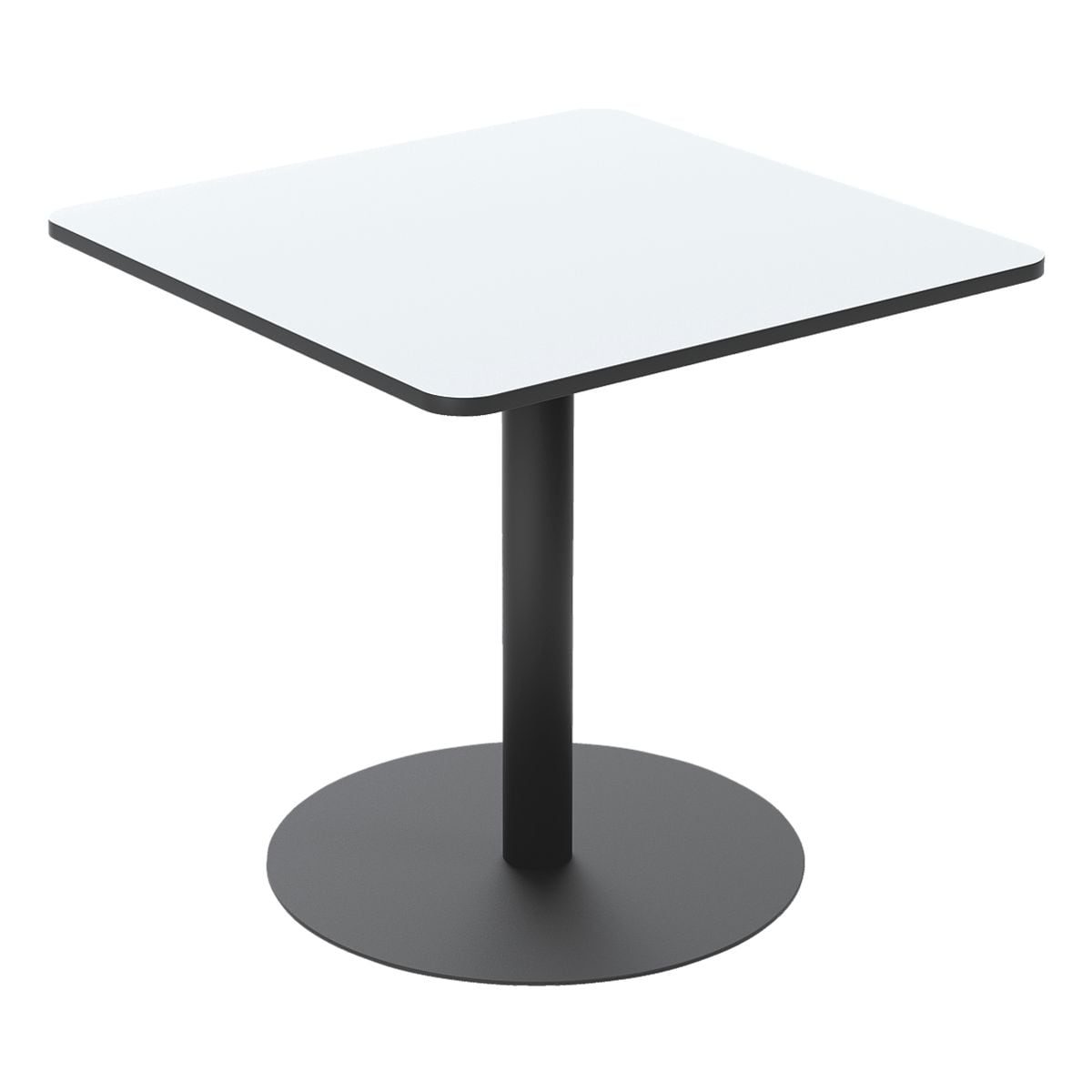 Paperflow table de bistrot avec plateau mélaminé »Mezzo« 80 cm, avec socle noir