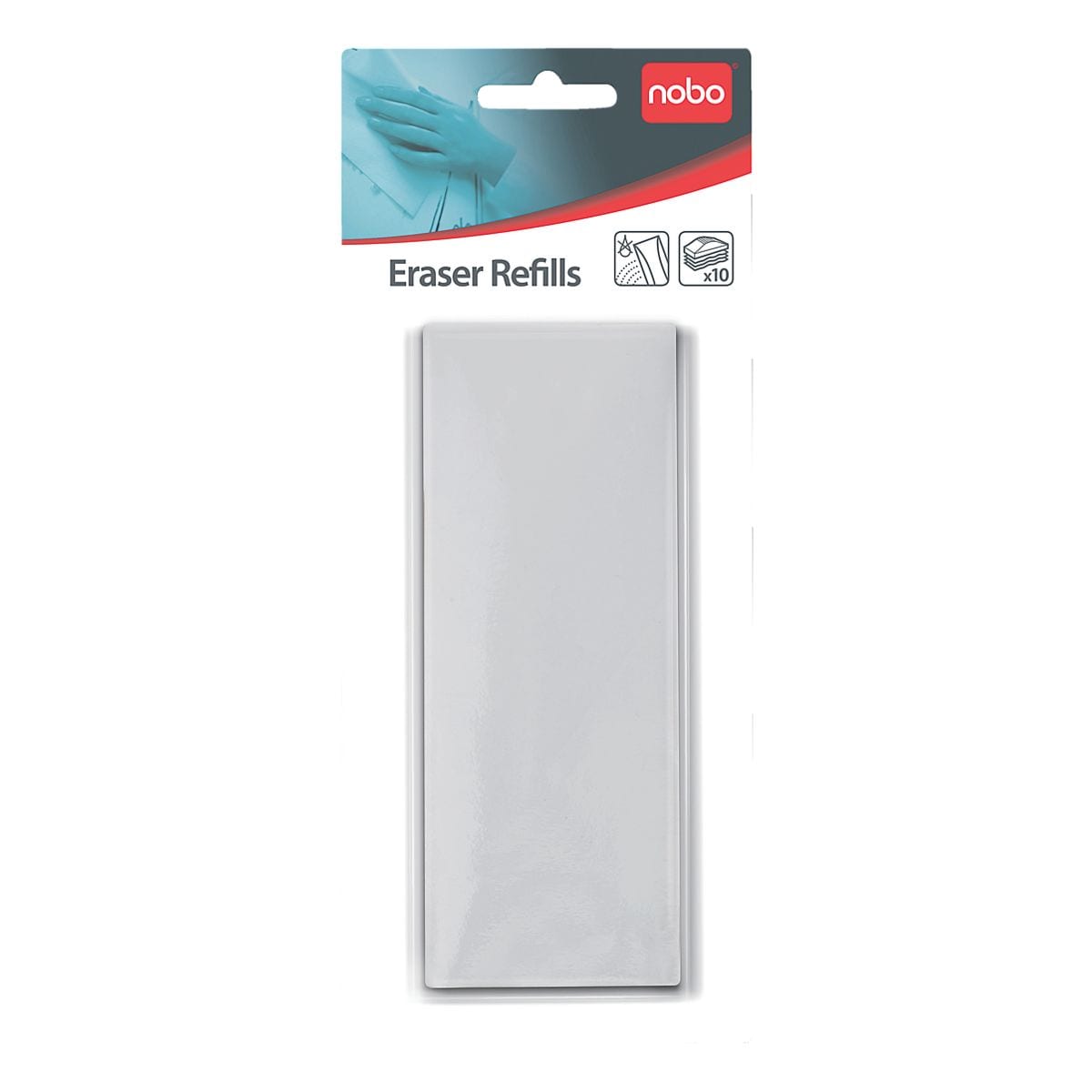 Nobo 10 chiffons feutre de rechange pour brosse à tableau
