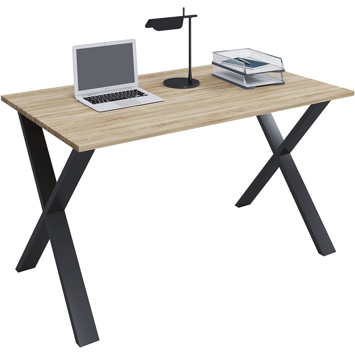 Vcm bureau »Lona« 140 cm, piètement en X noir