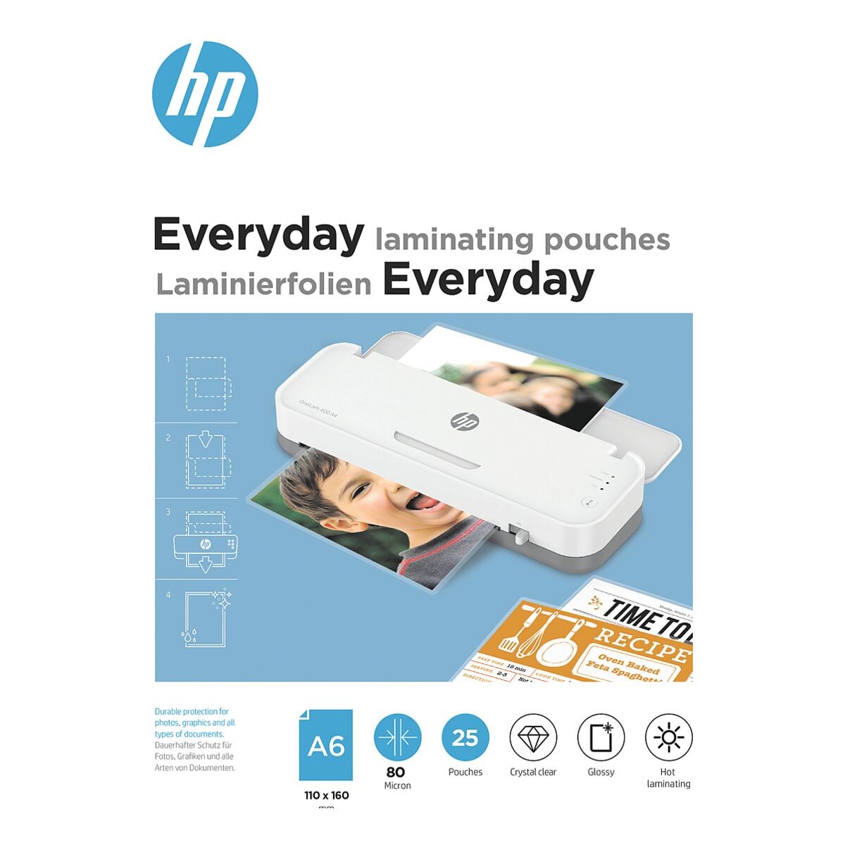 HP 25 pièce(s) Pochettes de plastification Everyday A6 80 µ