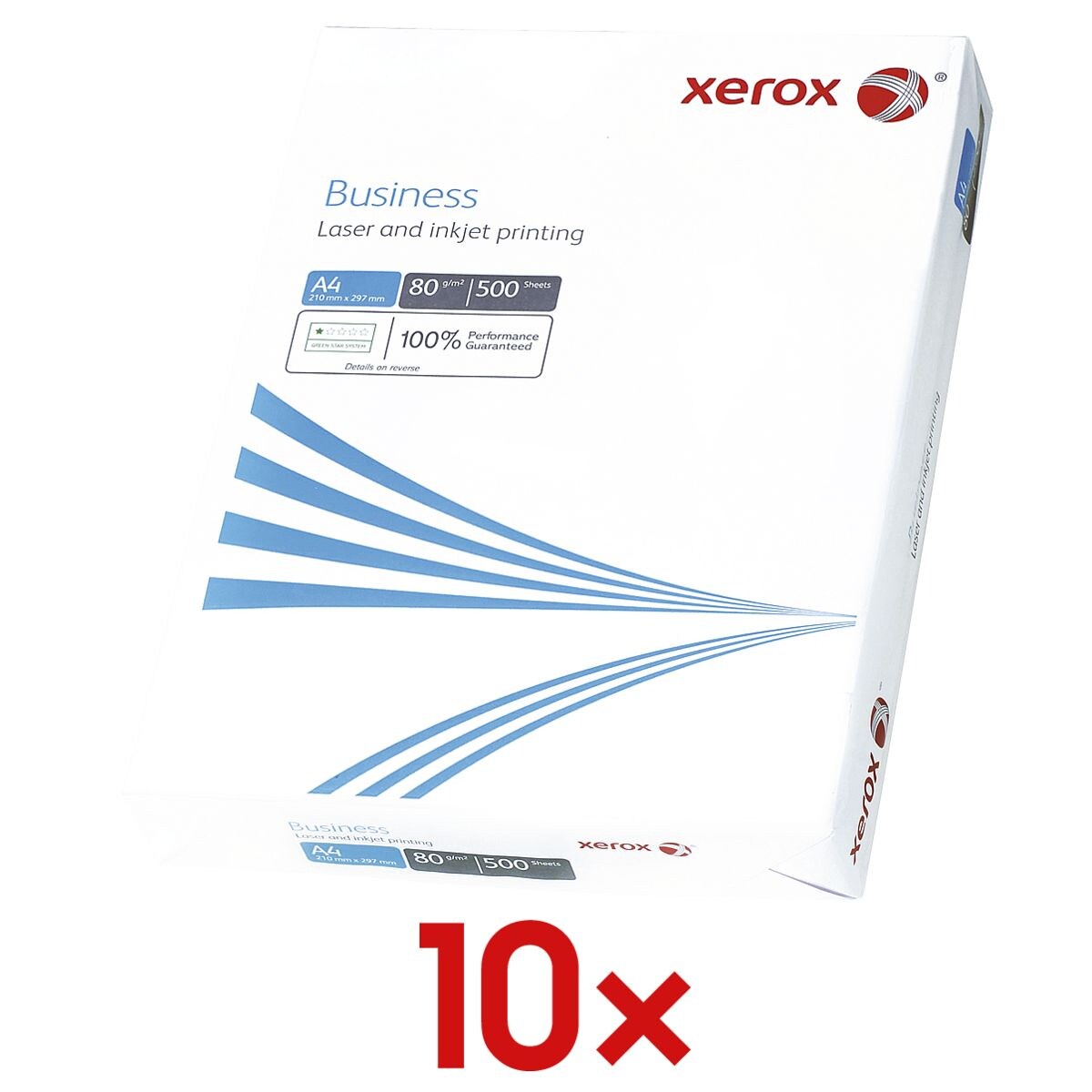 10x Papier imprimante multifonction A4 Xerox Business - 5000 feuilles au total