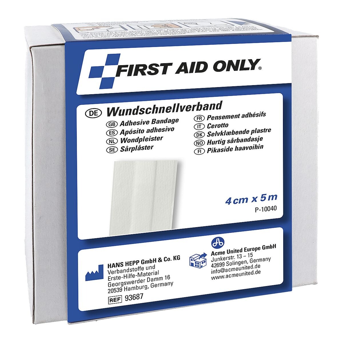 First Aid Only Pansement instantané 4 cm x 5 m