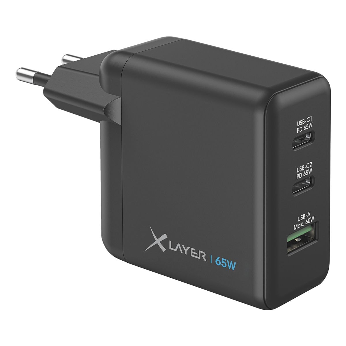 Xlayer Powercharger 65 W - chargeur USB-C - noir
