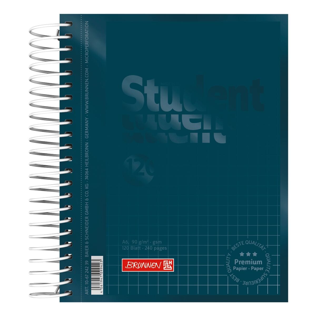 Brunnen cahier à spirale Premium Student Colour Code A6 à carreaux 5 x 5  mm, 120 feuille(s), acheter à prix économique chez OTTO Office.