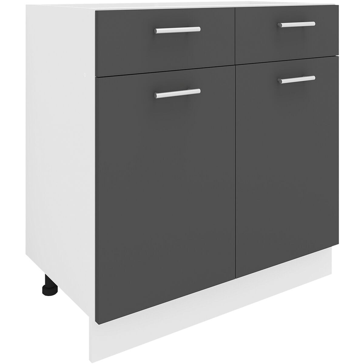 VCM Armoire basse « Esilo » 80 cm large 2 portes 2 tiroirs