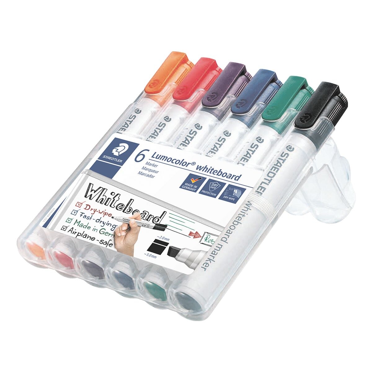 STAEDTLER Paquet de 6 feutres tableau blanc « Lumocolor 351 B »