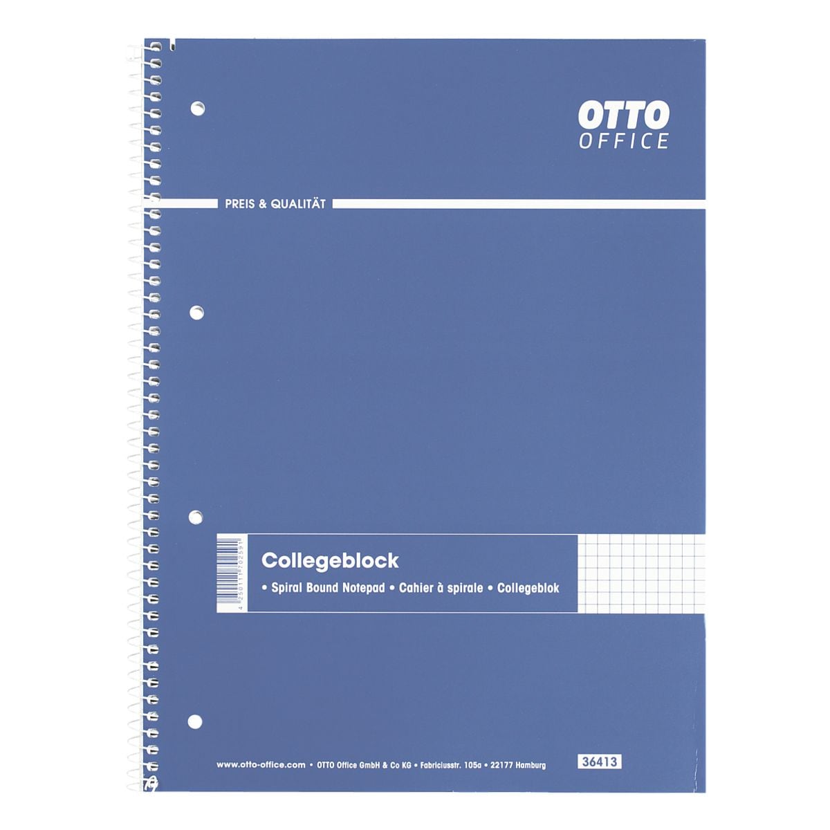 OTTO Office cahier  spirale Standard A4  carreaux, 80 feuille(s)