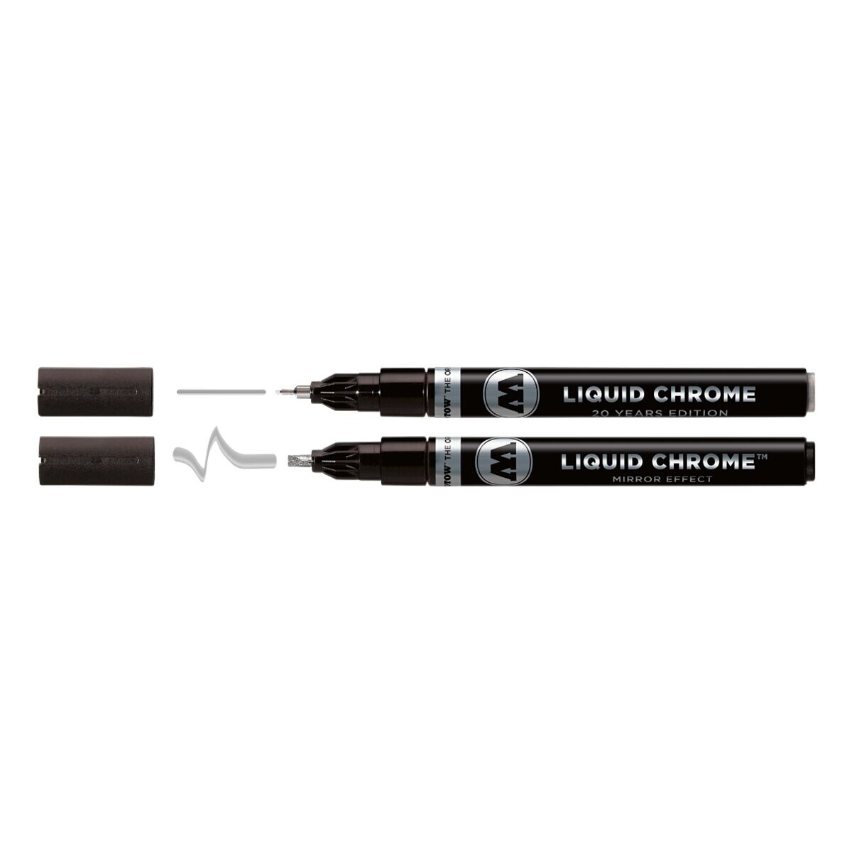 MOLOTOW Lot de 3 marqueurs peinture « LIQUID CHROME™ » 1 + 3 mm
