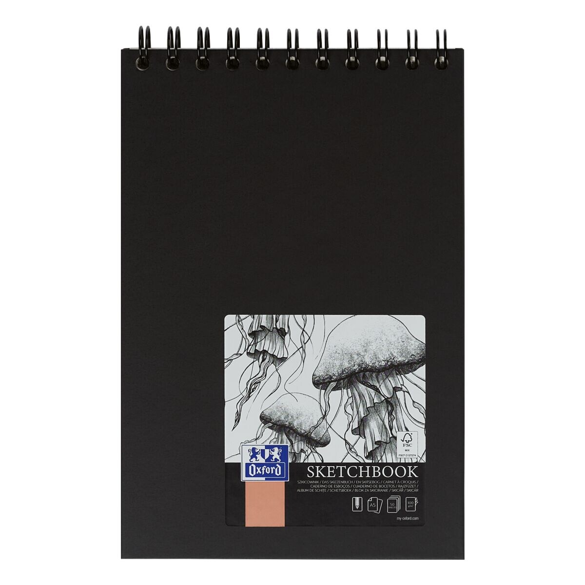 Oxford sketchbook A5 neutre, sans bordure