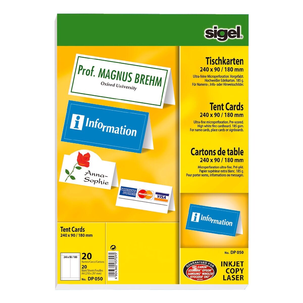 SIGEL Porte-nom de table DP050
