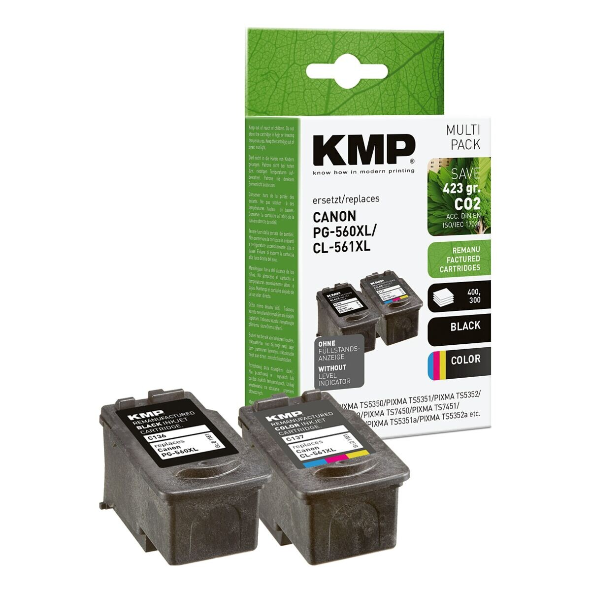 KMP Cartouche d'encre de rechange Canon « PGI-550 PGBK XL / CLI-551 XL BK/C/M/Y »
