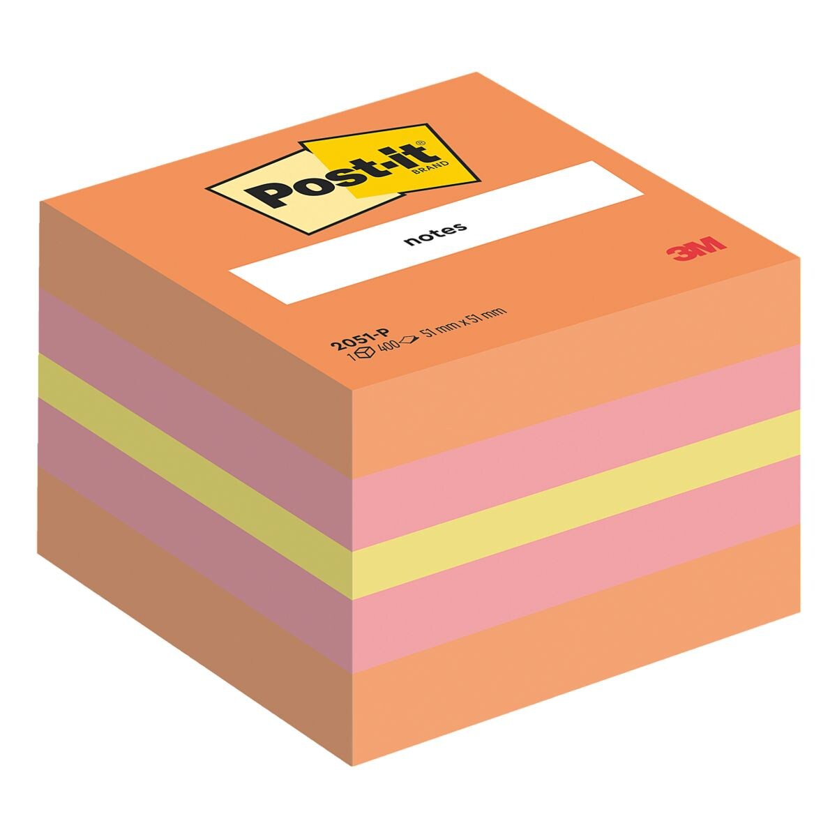 Post-it Notes Bloc cube de notes repositionnables « Notes 2051P Mini »