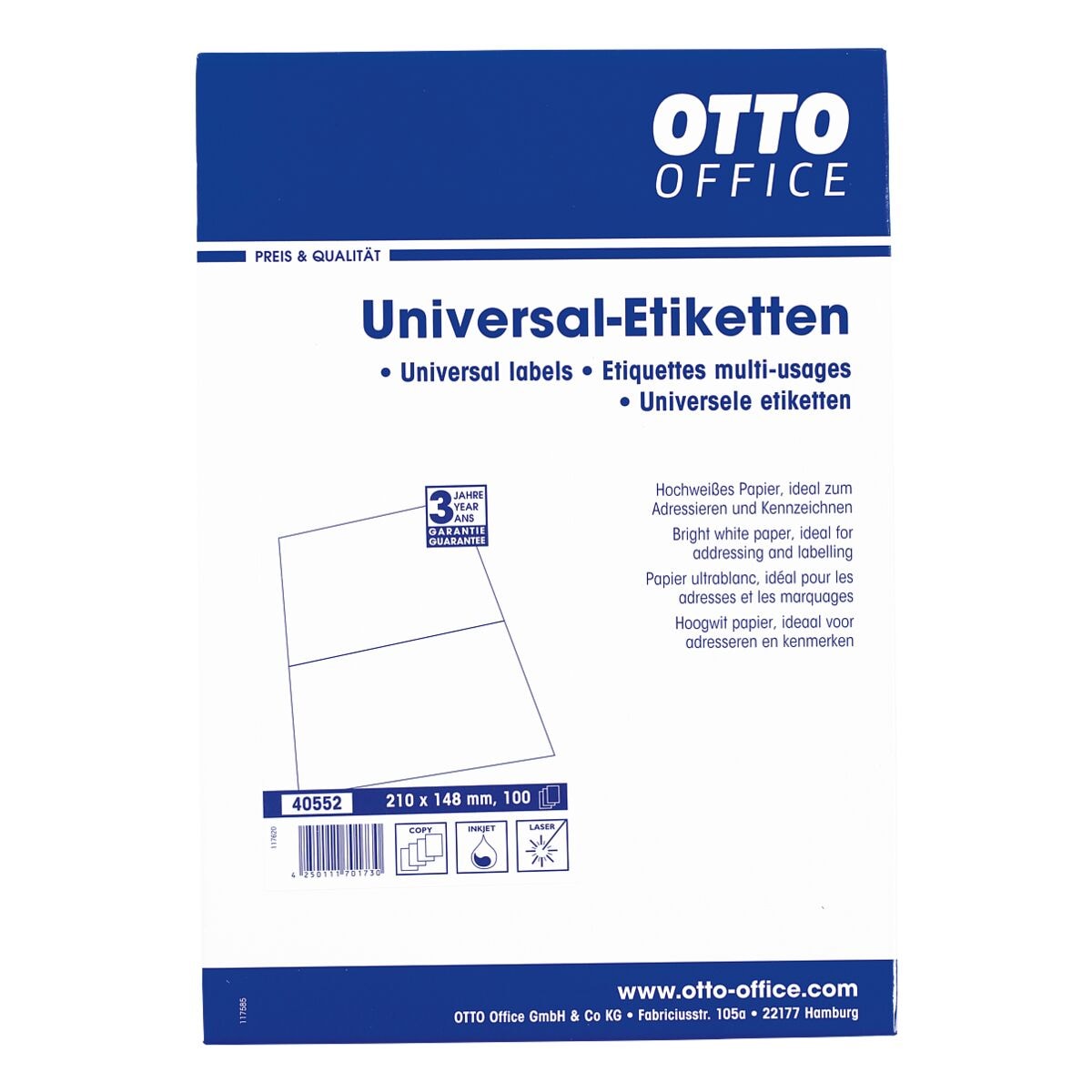 OTTO Office Paquet de 200 étiquettes universelles