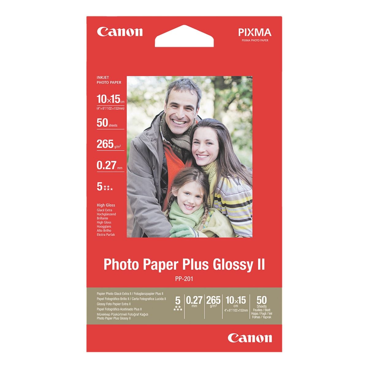 Canon Papier photo  Glossy Plus II  10x15 50 feuilles