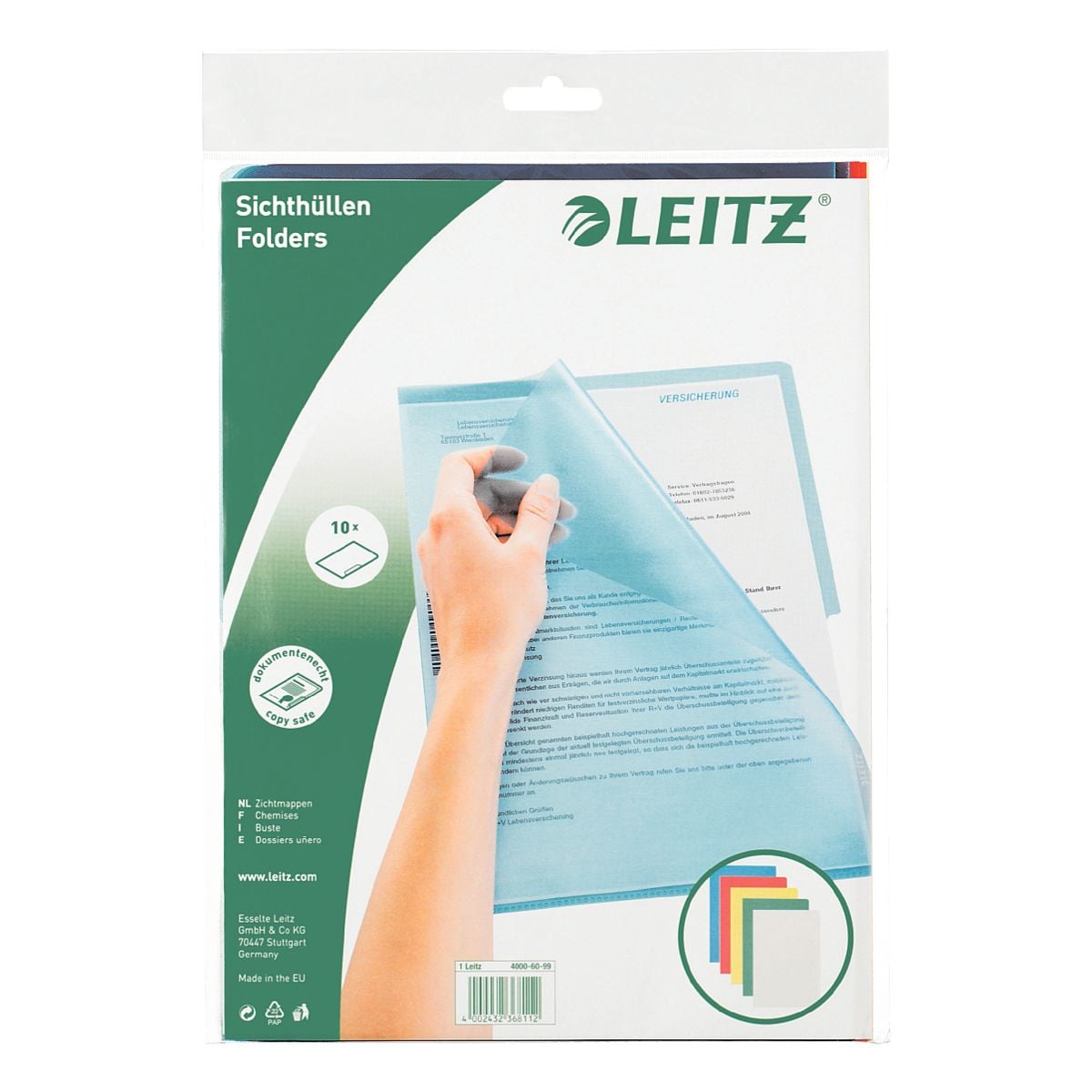 LEITZ Pochettes transparentes  Standard  40006099 - couleur (5 couleurs)