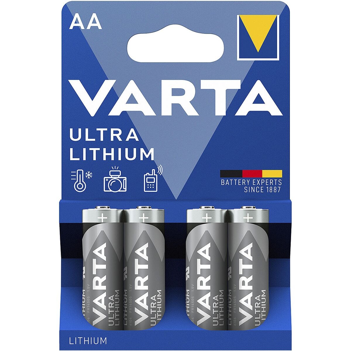 Varta Paquet de 4 piles  ULTRA LITHIUM  Mignon / AA / CR6