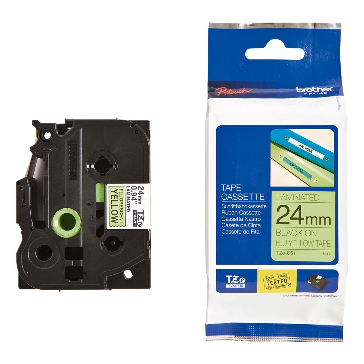 Brother Ruban pour titreuse TZe 24 mm x 5 m