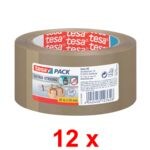 12x ruban adhsif d'emballage tesa 4124, 50 mm de large, 66 m de longueur
