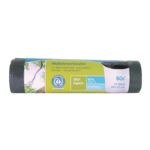 15 sacs poubelle 60 l vert foncé / noir