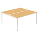 easyDesk by Paperflow bureau double easy Desk 120 cm, 4 pieds blanc