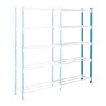 Système d'étagères emboîtables « Flip » rayonnage de 5 étagères grillagées 150 x 60 cm