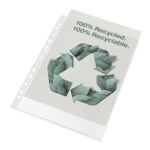Pochettes plastique  100% recycle  A4 graines - 100 pices