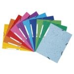 Chemises pour documents non perforés A4 couleurs assorties - 10 pièces