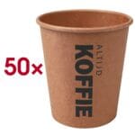 Paquet de 50 gobelets en carton  altijd koffie  177 ml