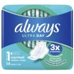 Paquet de 14 serviettes hyginiques  Ultra Day normal 