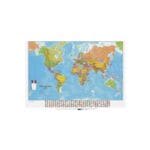 Tableau blanc  Skin Map  150x100 cm - monde