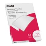 Pochettes de plastification A4 100 pièces 125 mic brillant autocollant