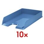 10x Esselte Corbeille courrier Vivida, A4 polystyrne, empilable jusqu’ 12 pices
