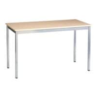 SODEMATUB bureau Programme table universel 140 cm, 4 pieds couleur aluminium