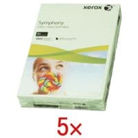 5x Papier couleur A4 Xerox Symphony - 2500 feuilles au total