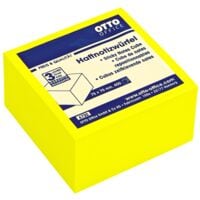 OTTO Office Bloc cube de notes repositionnables jaune brillant 75x75 mm 400 feuilles