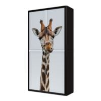 easyOffice Armoire  rideaux girafe (3123C) verrouillable, 110 x 204 cm