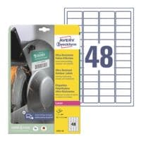 Avery Zweckform tiquettes film ultra rsistantes 45,7x21,2 mm L7911-10