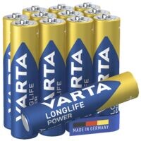 Varta Paquet de 12 piles  LONGLIFE Power  Micro / AAA / LR03