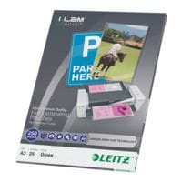 LEITZ 25 pice(s) Pochettes de plastification iLAM Pouch 7491 A3 250 