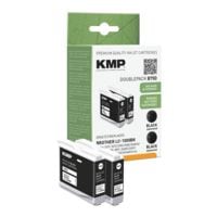KMP Paquet de 2 cartouches quivalent Brother  LC-1000Bk 