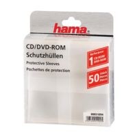 Hama Pochettes de protection pour CD/DVD/Blu-ray - 50 pices (transparent)
