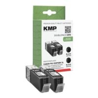 KMP Paquet double de cartouches jet d'encre quivalent  Canon  PGI-550 PGBK XL 