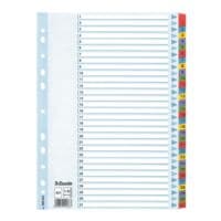 Esselte intercalaires, A4, 1-31 31 divisions, blanc / onglets multicolores, carton