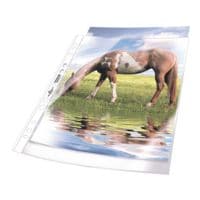 Durable pochette perfore A4 transparent, ouverture en haut - 50 pice(s)