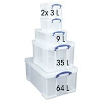 Really Useful Box Lot de 5 boîtes de rangement