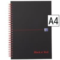 Oxford cahier  spirale Office Black n' Red A4  carreaux, 70 feuille(s)
