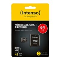 Intenso Carte mmoire microSDXC  Premium , 64GB