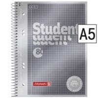 Brunnen cahier  spirale Student Premium A5  carreaux, 80 feuille(s)