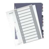 LEITZ intercalaires Style 1238, A4 extra large, 1-12 12 divisions, multicolores, plastique