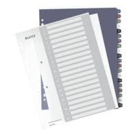 LEITZ intercalaires Style 1239, A4 extra large, 1-20 20 divisions, multicolores, plastique